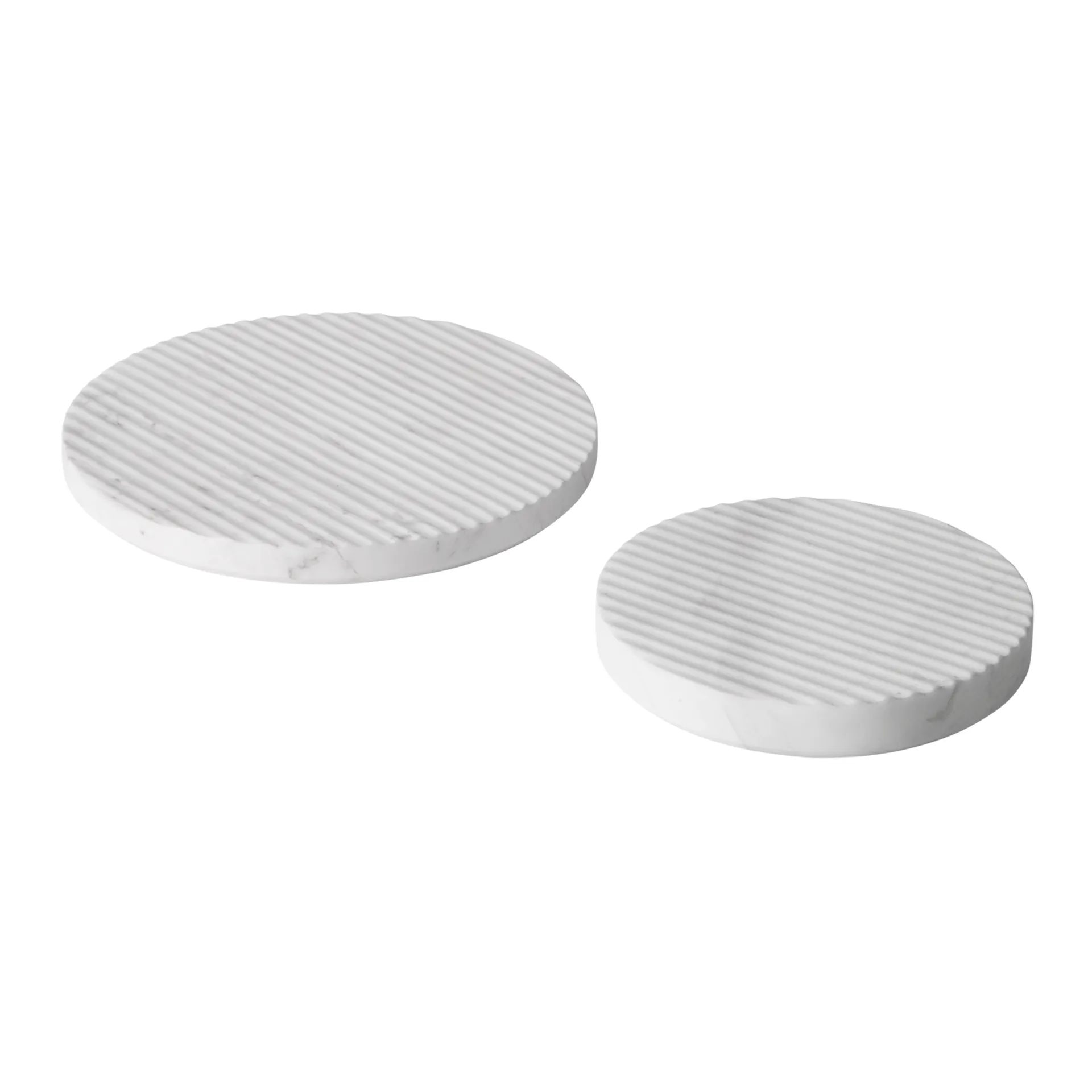 Salvamanteles Groove mármol, blanco pequeño Muuto