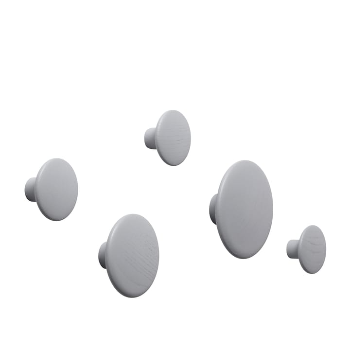 Set de 5 colgadores de pared The Dots - gris - Muuto