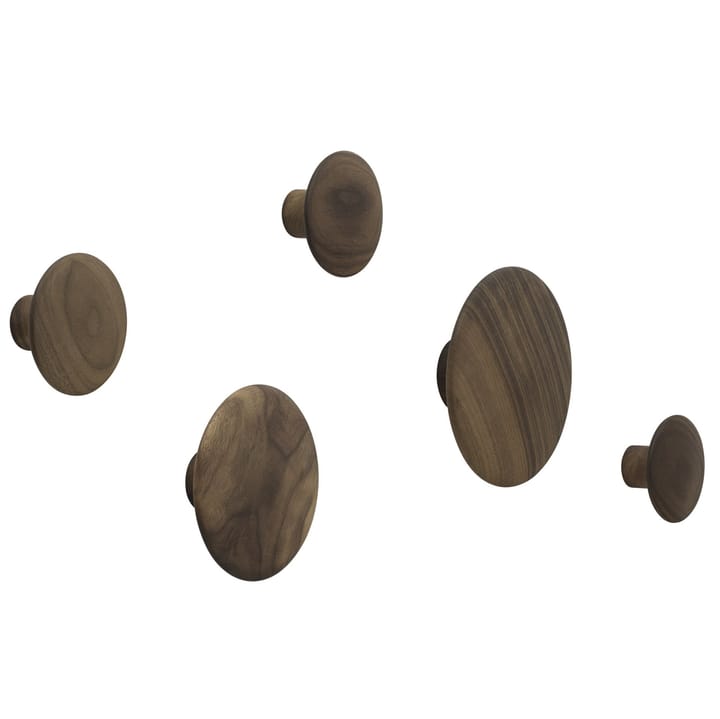 Set de 5 colgadores de pared The Dots - nogal - Muuto