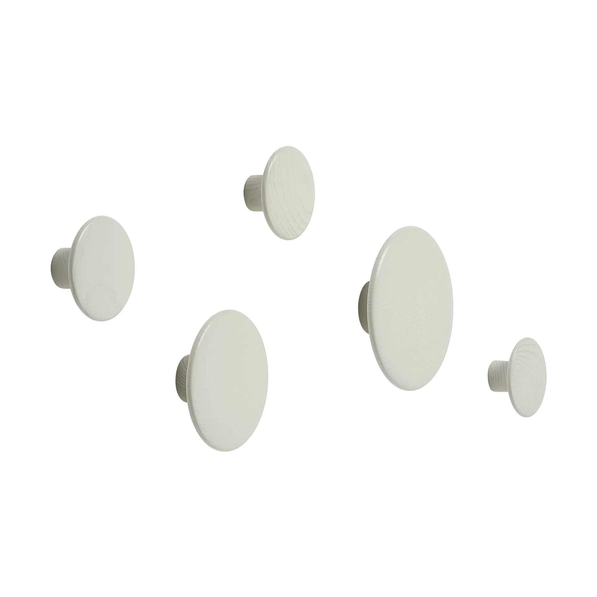 Set de 5 colgadores The dots, Off White Muuto