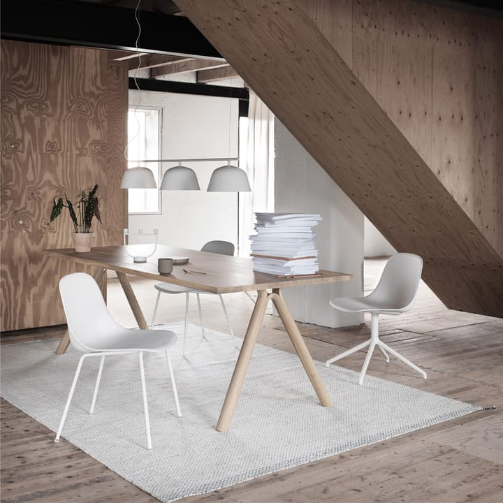 Silla auxiliar Fiber, Natural white-White (plástico) Muuto