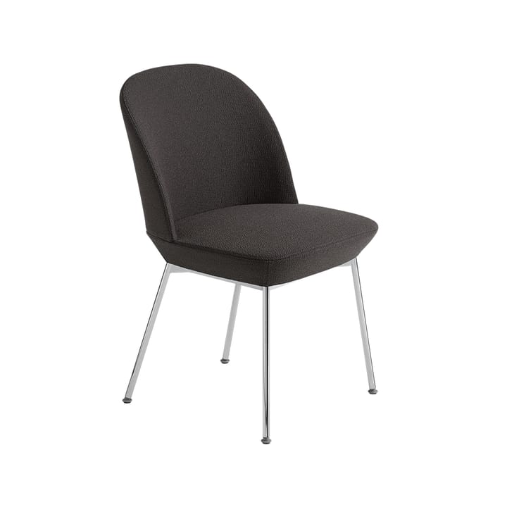 Silla auxiliar Oslo tapizada en tela - Ocean 50-Chrome - Muuto