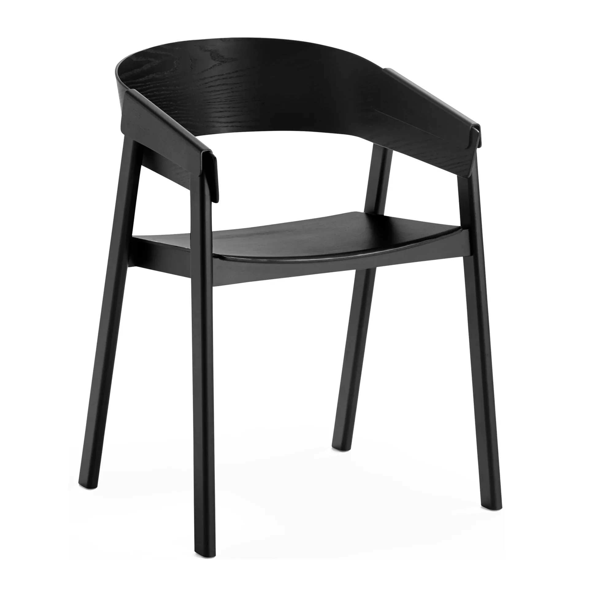 Silla con reposabrazos Cover, negro Muuto