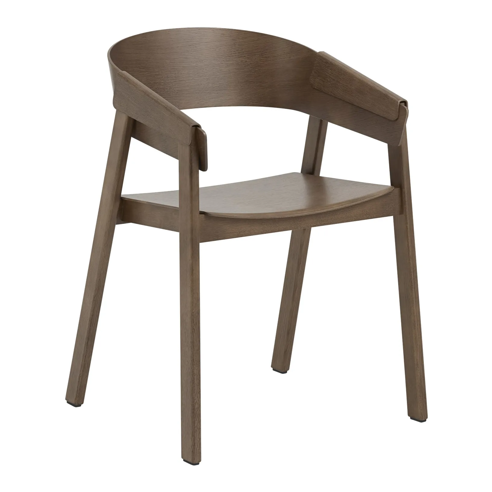 Silla con reposabrazos Cover, Stained dark brown Muuto