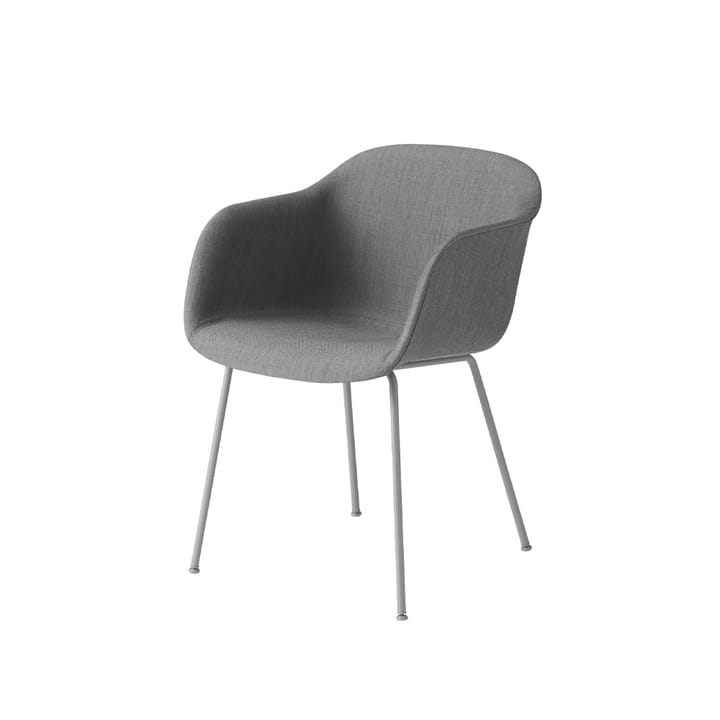 Silla con reposabrazos Fiber base tubo - Remix 133-Grey - Muuto