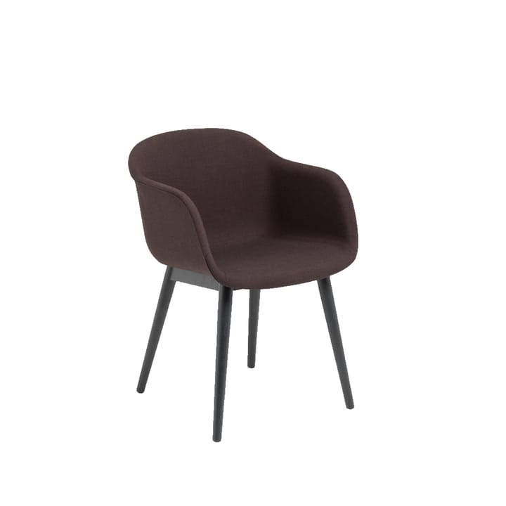 Silla con reposabrazos Fiber base tubo - Remix 373-Black - Muuto