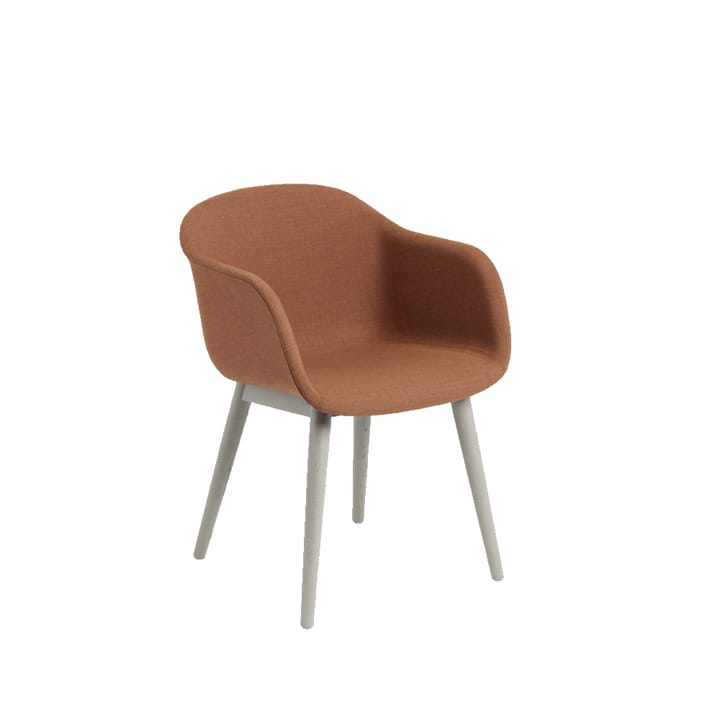 Silla con reposabrazos Fiber base tubo - Remix 452-grey - Muuto