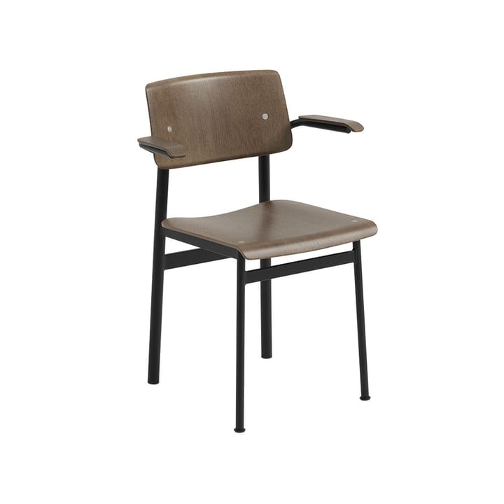 Silla con reposabrazos Loft - Stained dark brown-Black - Muuto