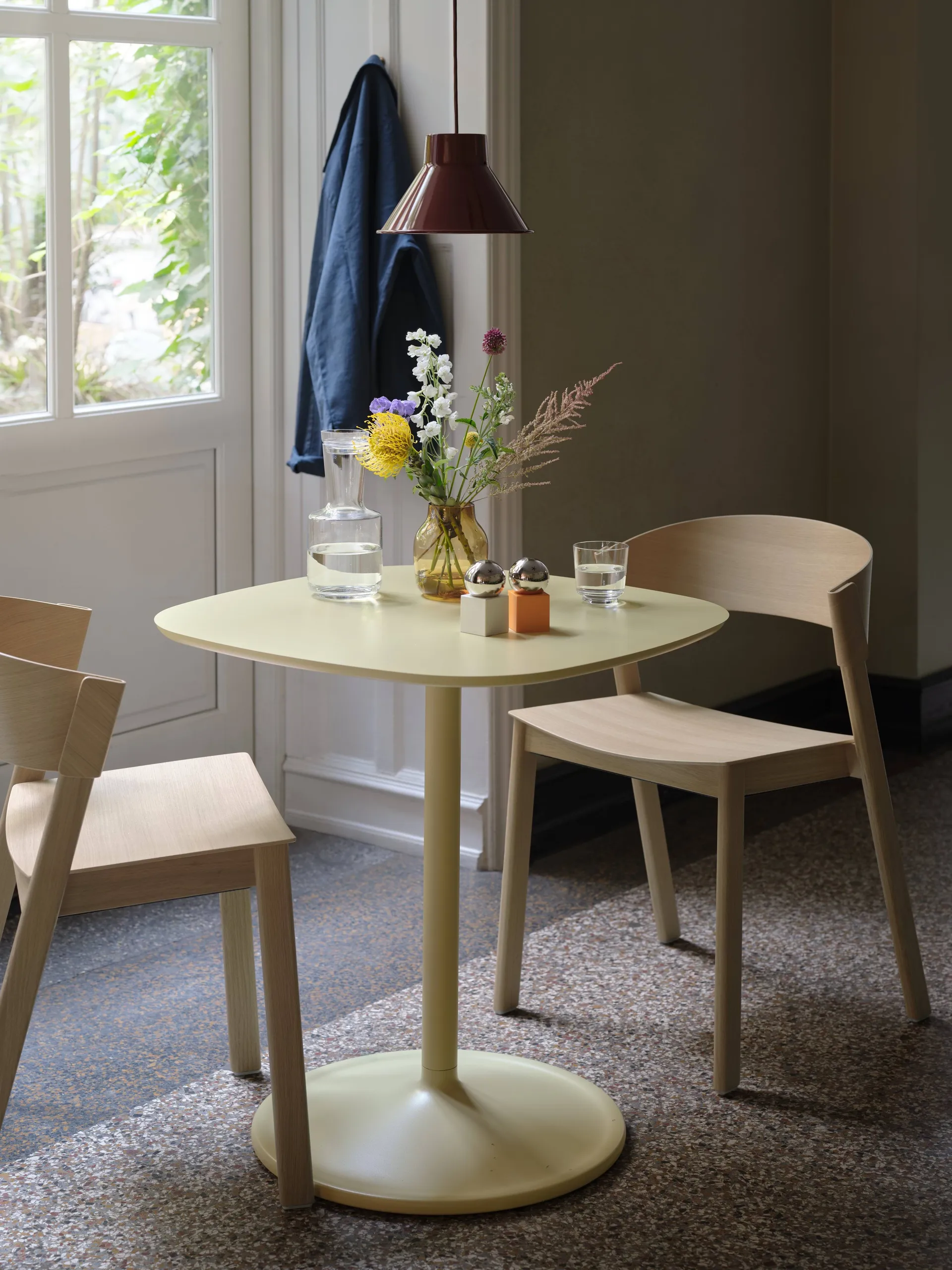 Silla Cover Side Chair leather, Coñac-roble Muuto