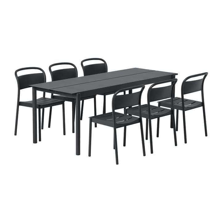 Silla de acero Linear steel side chair, Black Muuto