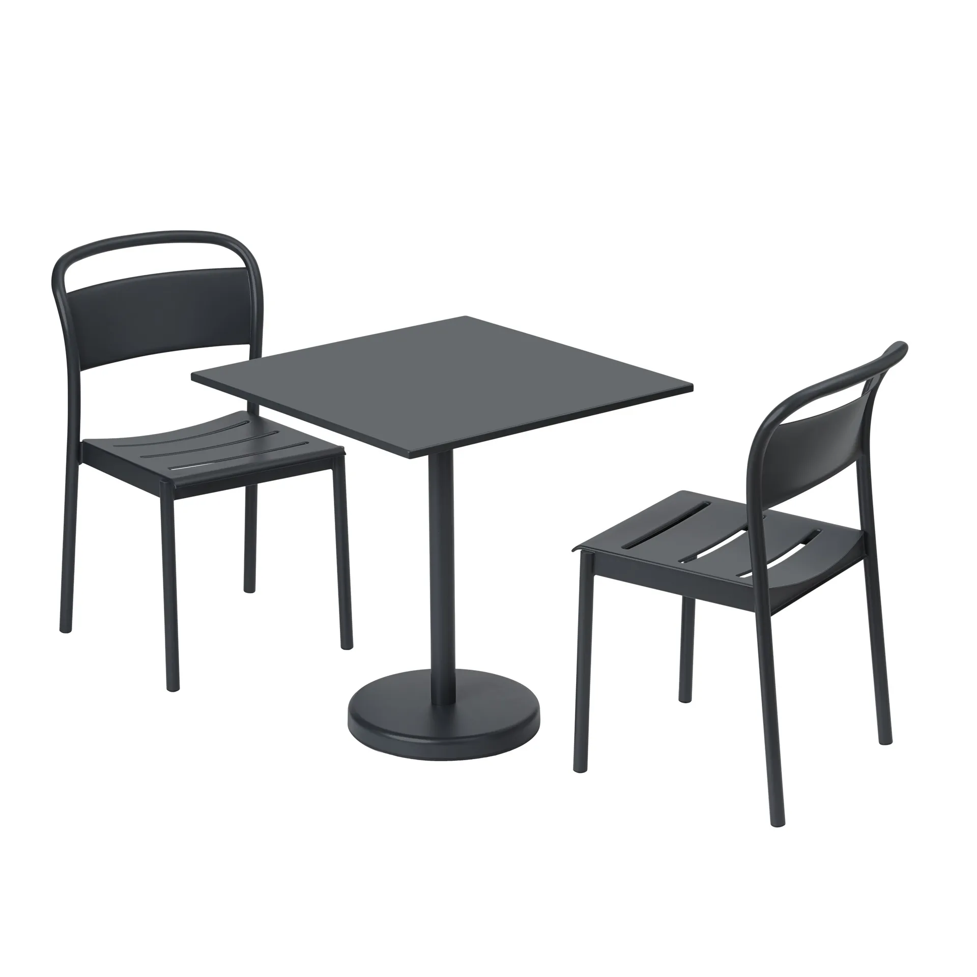 Silla de acero Linear steel side chair, Black Muuto