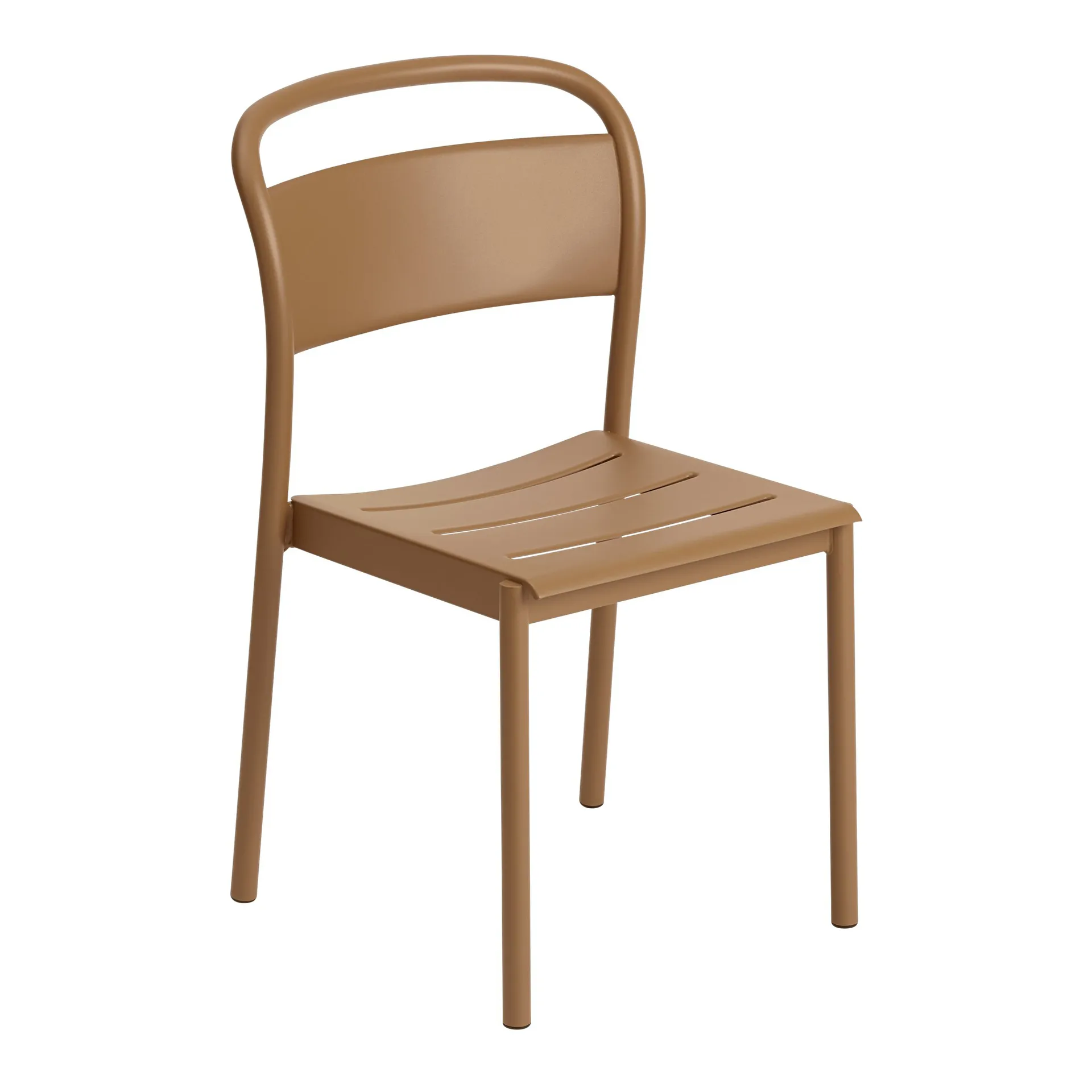 Silla de acero Linear steel side chair, Burnt orange Muuto