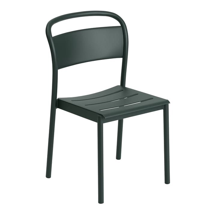 Silla de acero Linear steel side chair - Dark green - Muuto