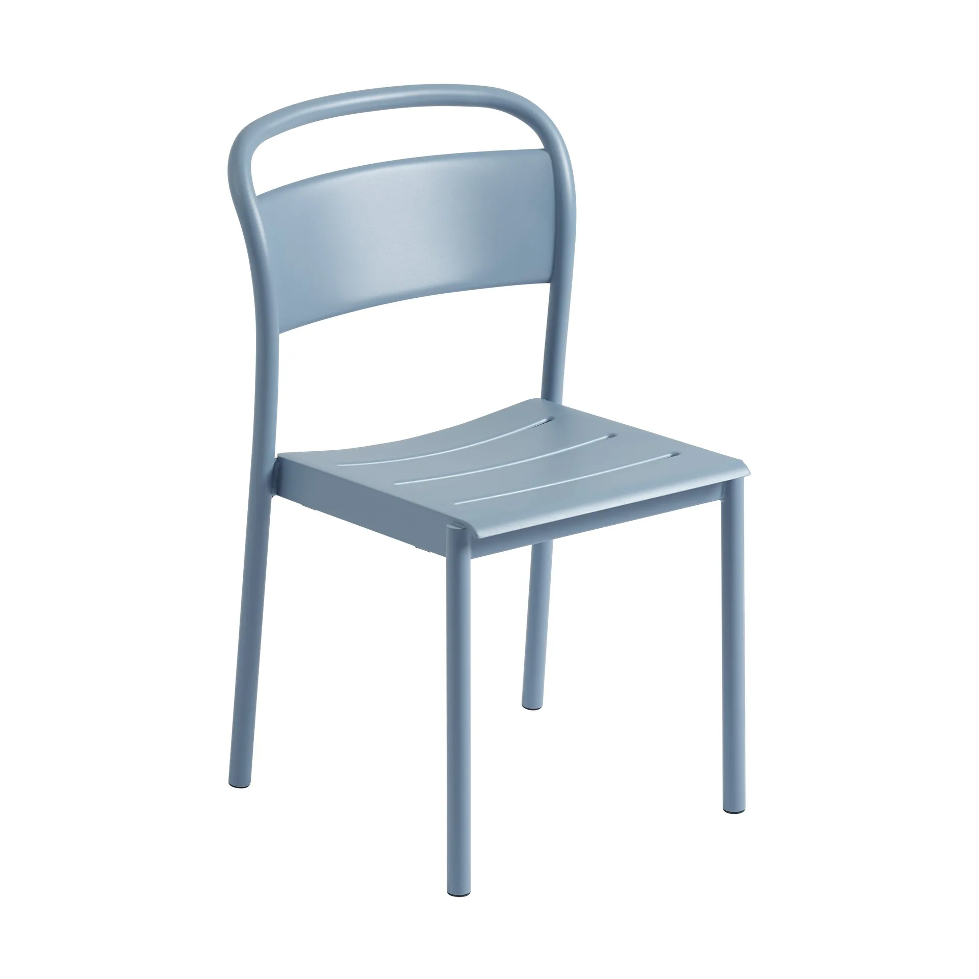 Silla de acero Linear steel side chair, Pale blue Muuto