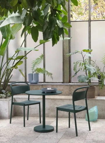 Silla de acero Linear steel side chair - Pale blue - Muuto