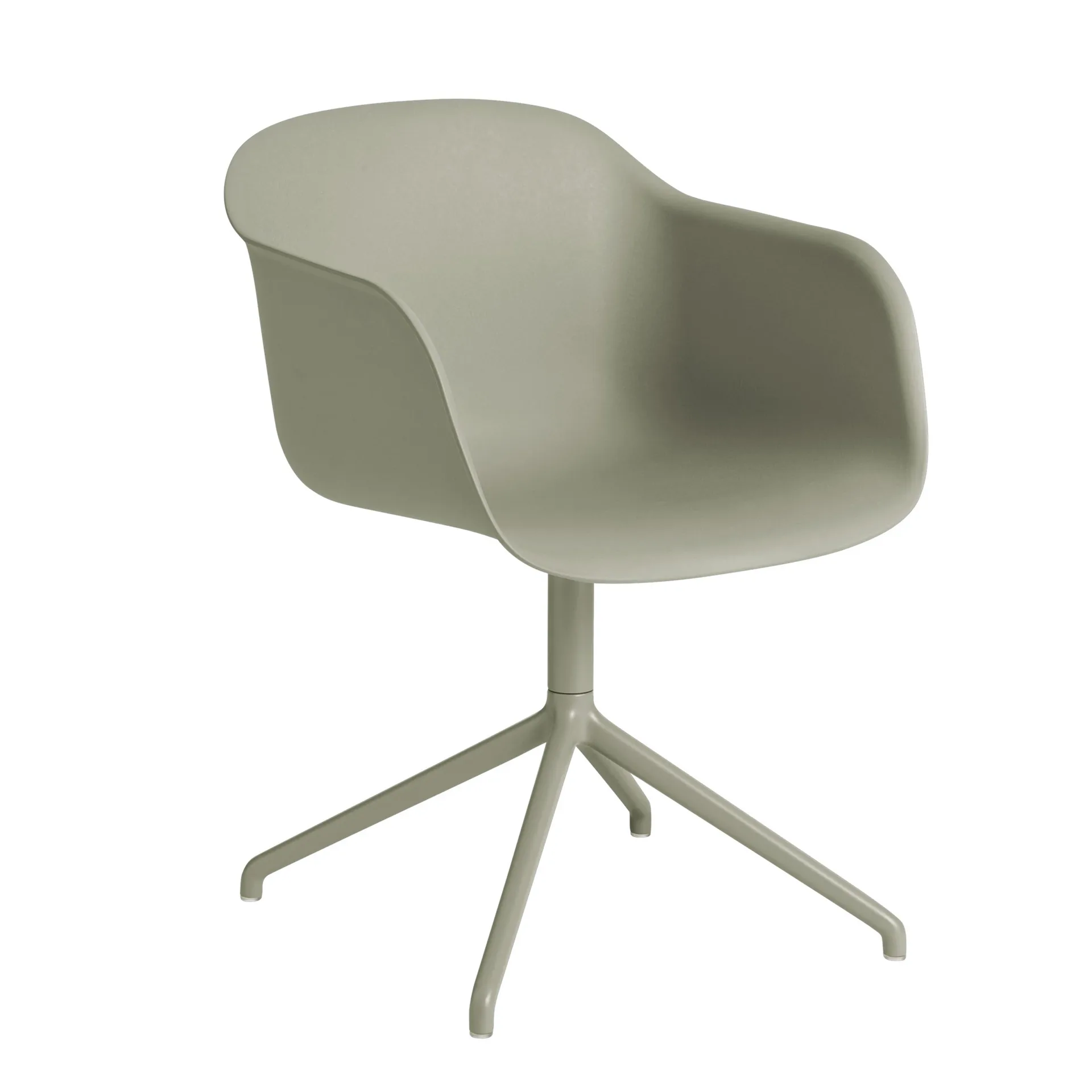 Silla de oficina Fiber armchair swivel base, dusty green Muuto