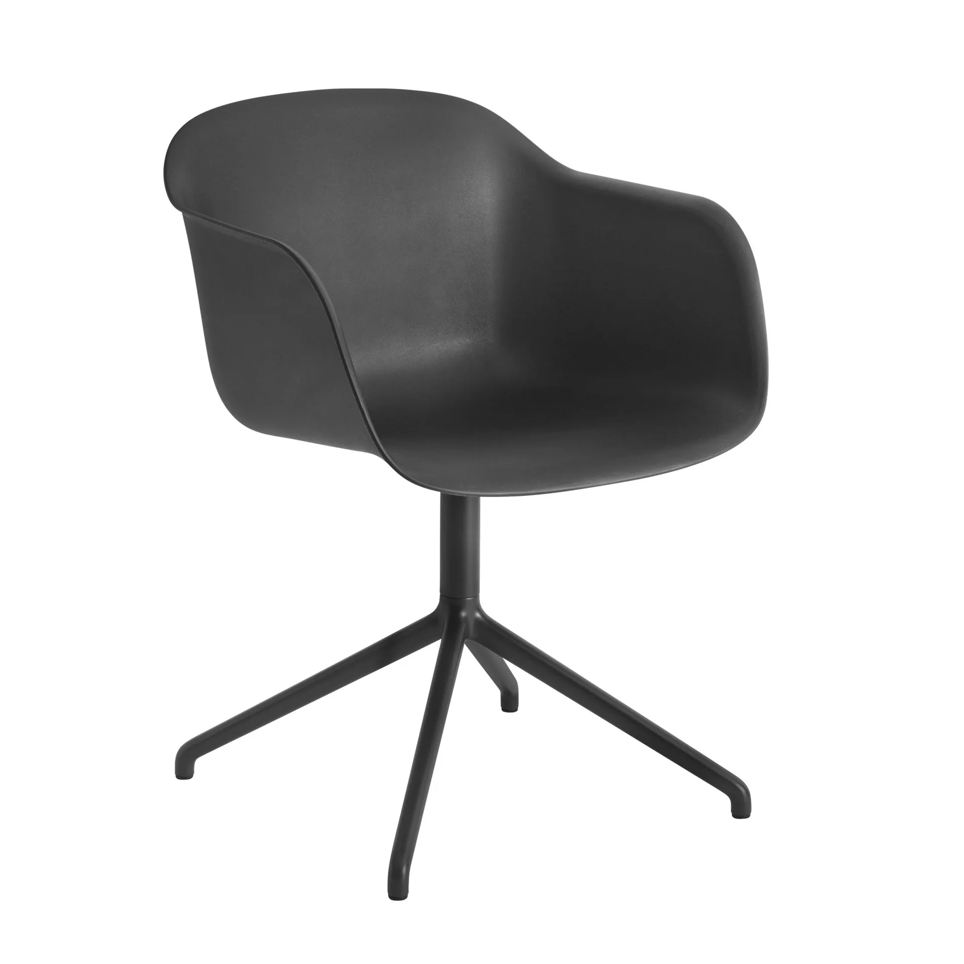 Silla de oficina Fiber armchair swivel base, negro Muuto