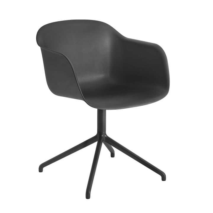 Silla de oficina Fiber armchair swivel base - negro - Muuto