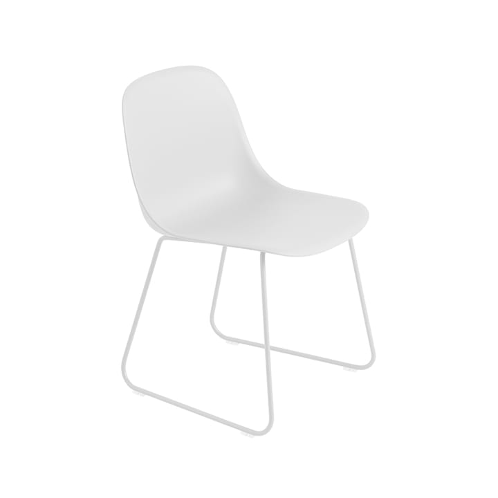 Silla Fiber base acero asiento de plástico - Natural white-White - Muuto