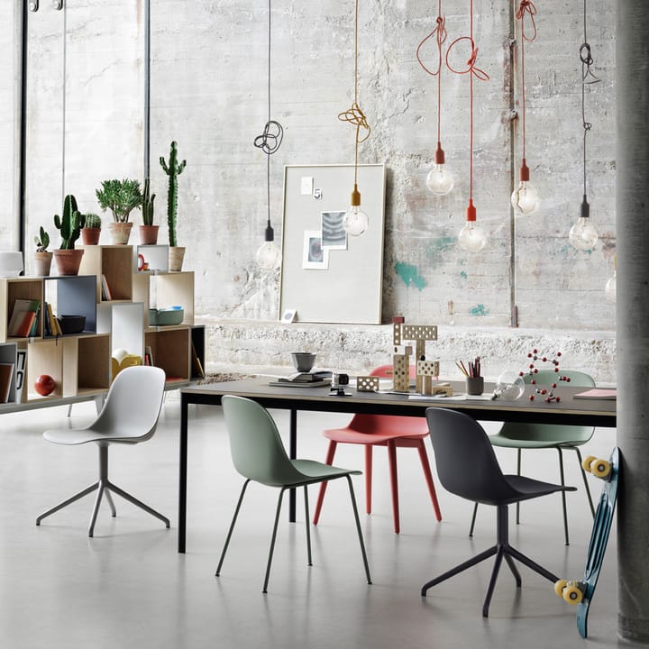 Silla Fiber base de acero, Remix 133-grey Muuto