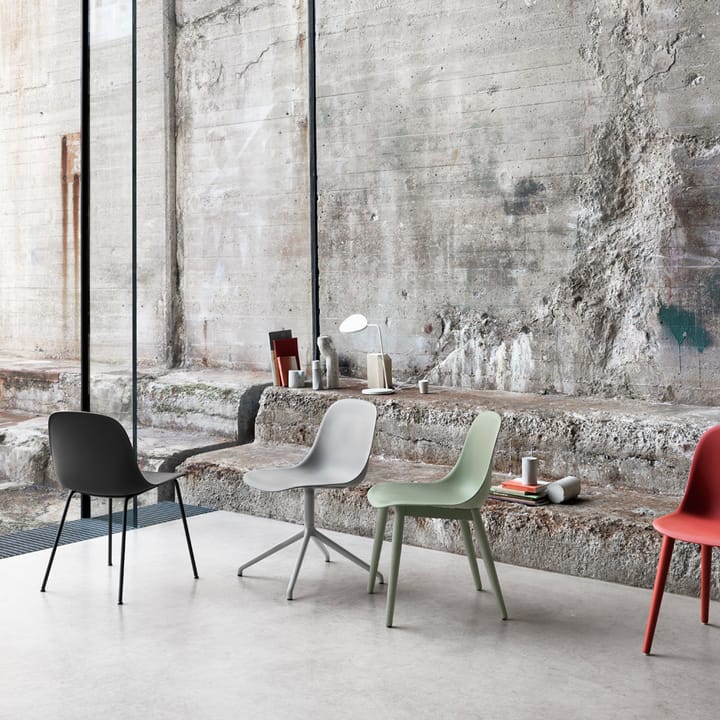 Silla Fiber base de acero, Remix 133-grey Muuto
