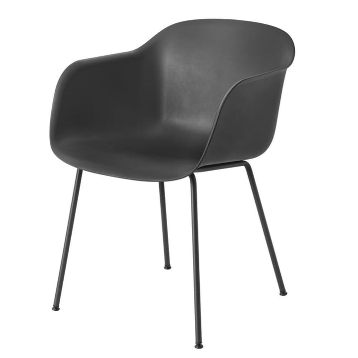 Silla Fiber chair con reposabrazos - negro - Muuto