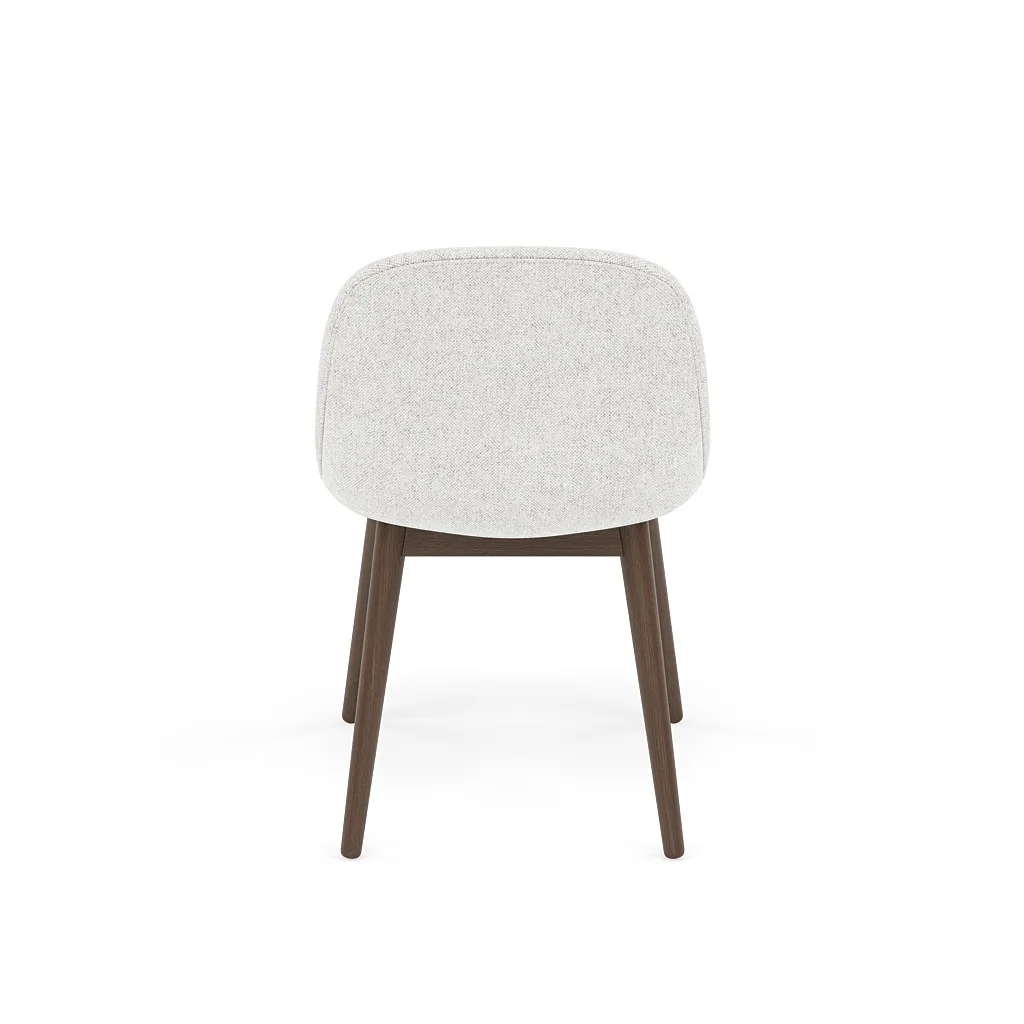 Silla Fiber Side Chair con patas de madera, Hallingdal nr110-stained dark brown Muuto