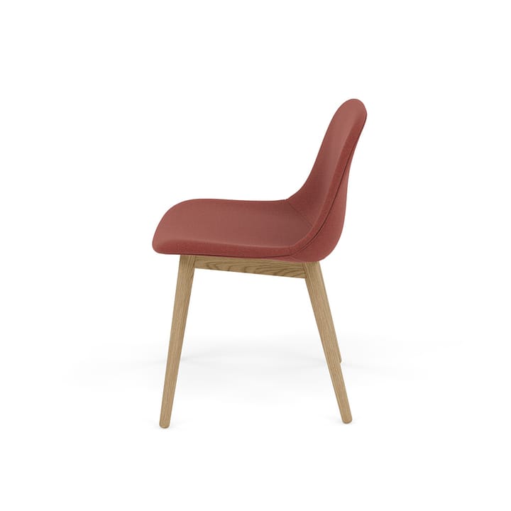 Silla Fiber Side Chair con patas de madera, Re-wool 558-oak Muuto