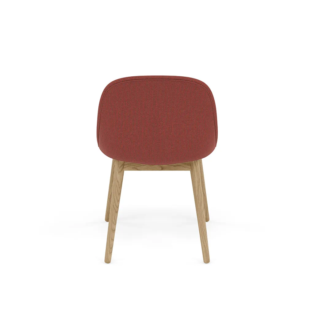 Silla Fiber Side Chair con patas de madera, Re-wool 558-oak Muuto