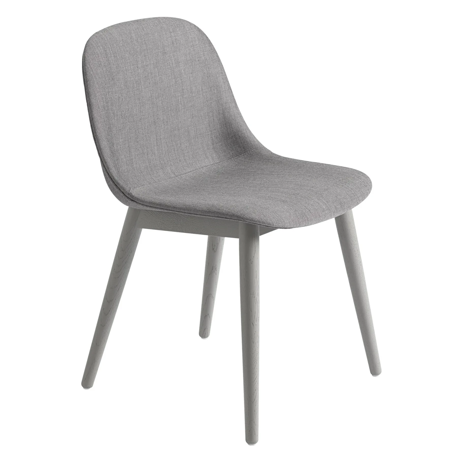 Silla Fiber Side Chair con patas de madera, Remix 133-grey Muuto