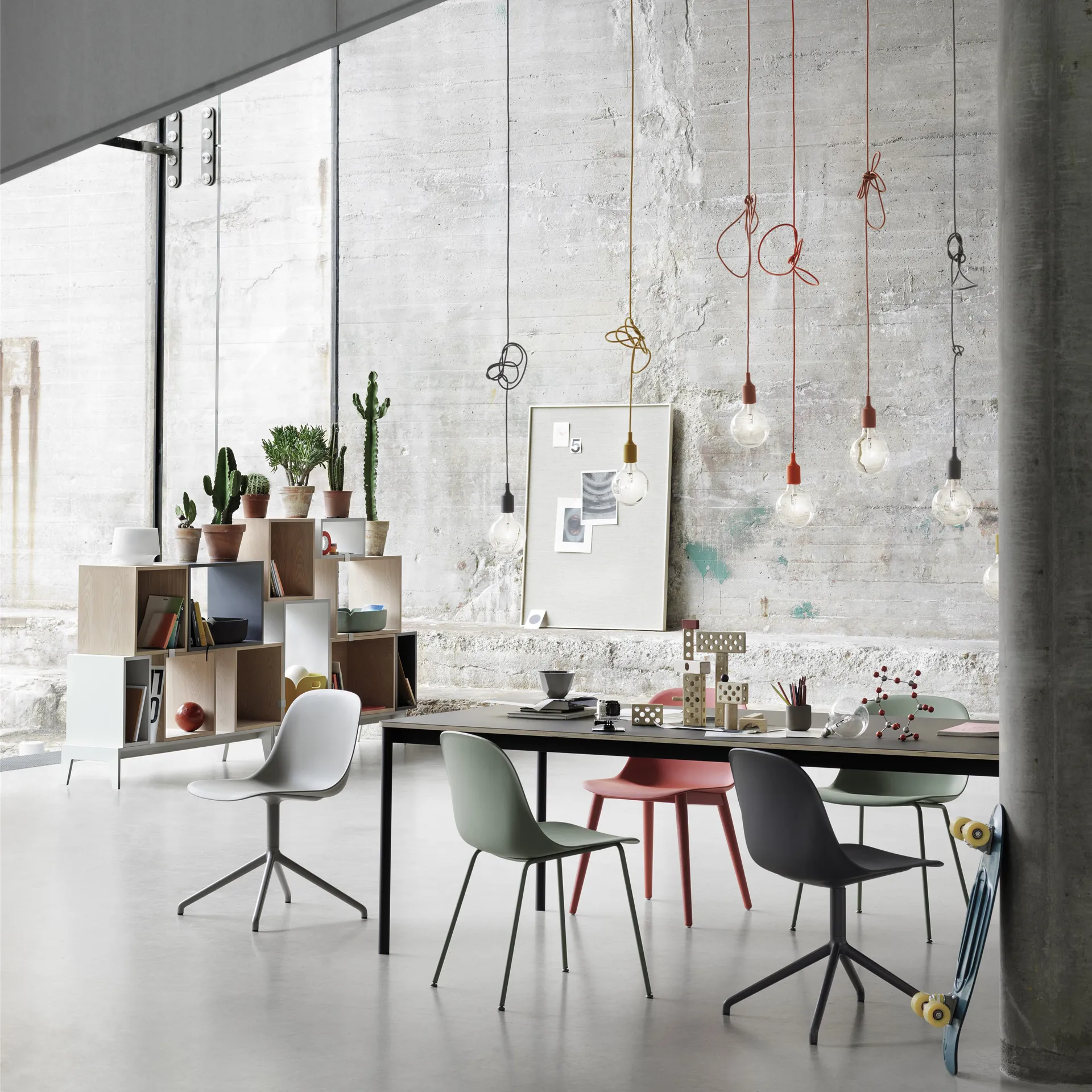 Silla Fiber side chair, dusty green Muuto