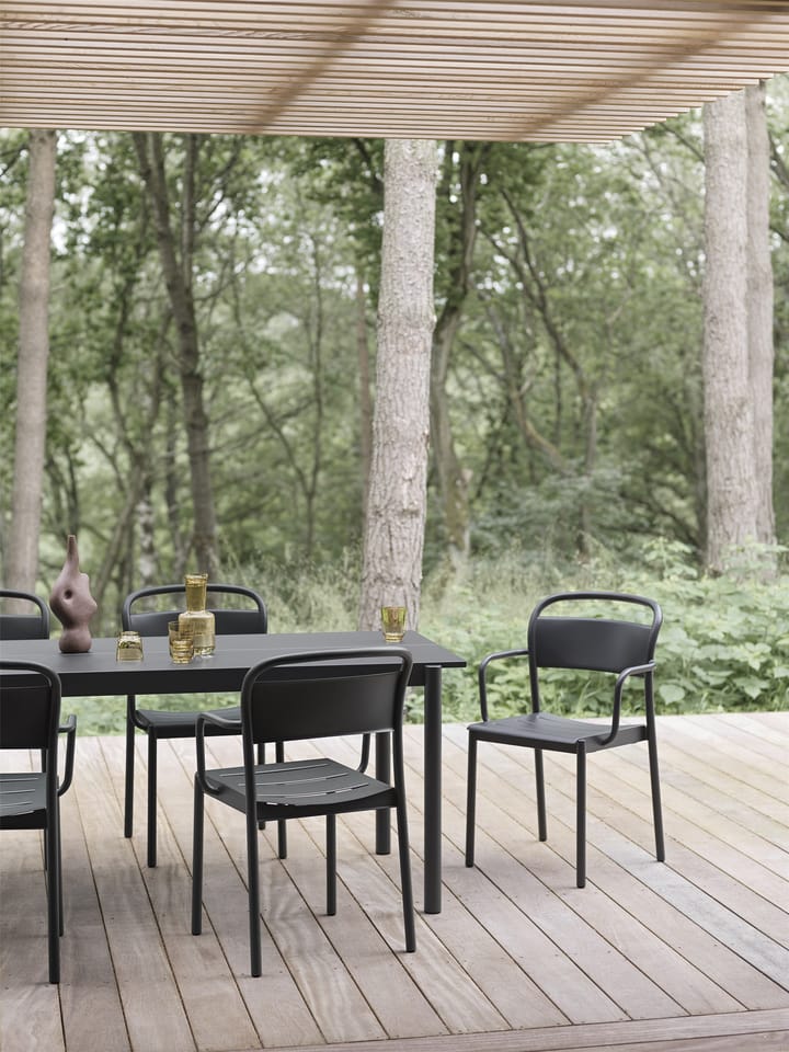 Silla Linear steel armchair, Black Muuto