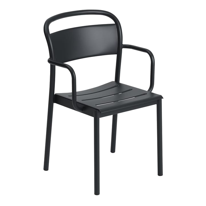 Silla Linear steel armchair - Black - Muuto