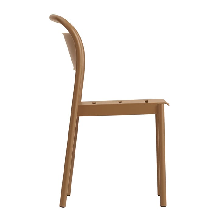 Silla Linear steel armchair, Burnt orange Muuto