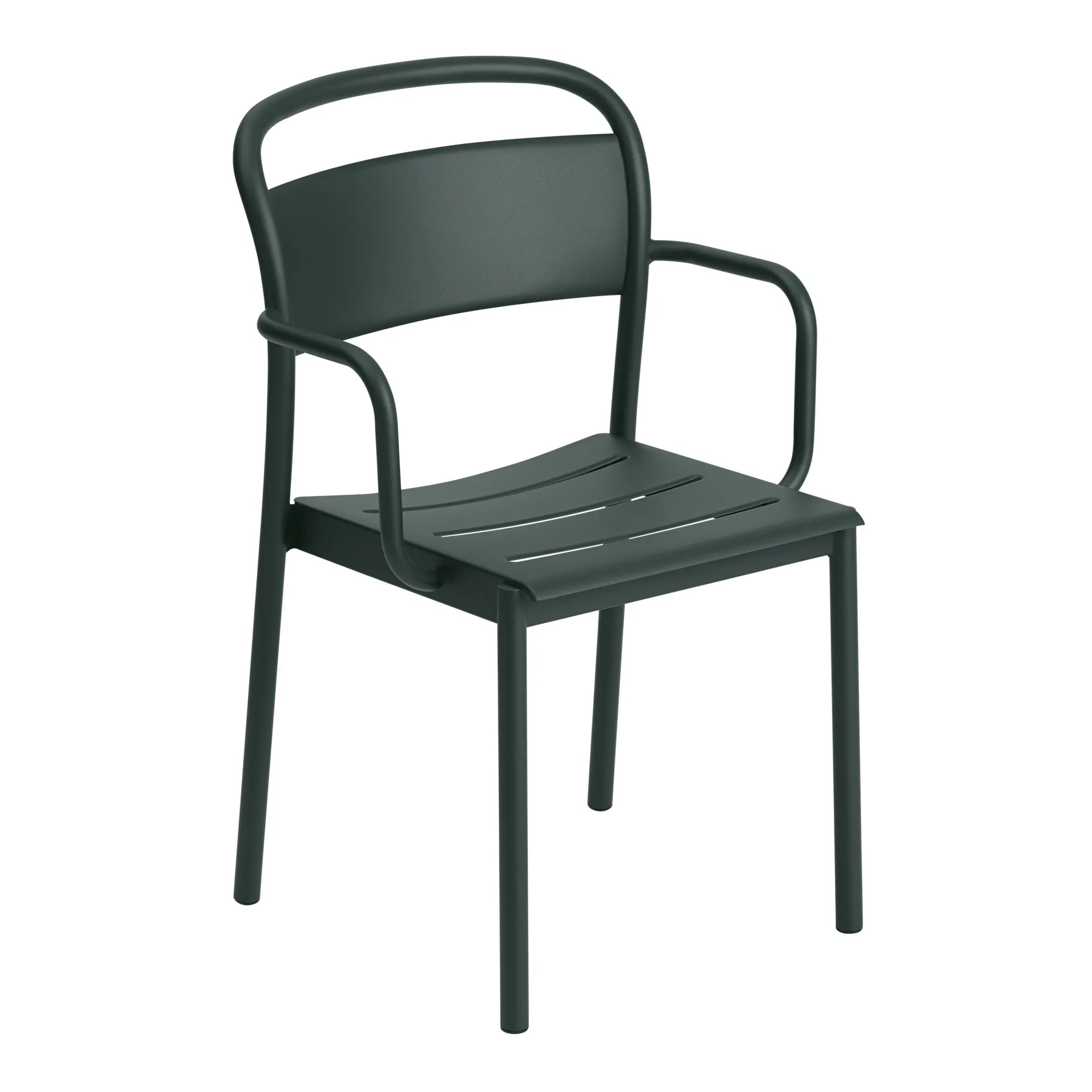 Silla Linear steel armchair, Dark green Muuto
