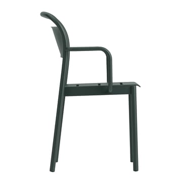 Silla Linear steel armchair - Dark green - Muuto