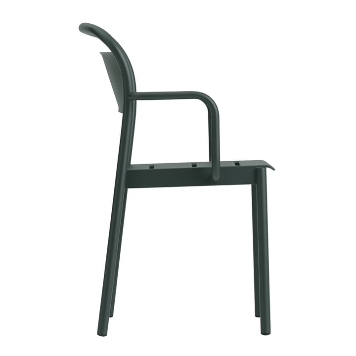 Silla Linear steel armchair, Dark green Muuto