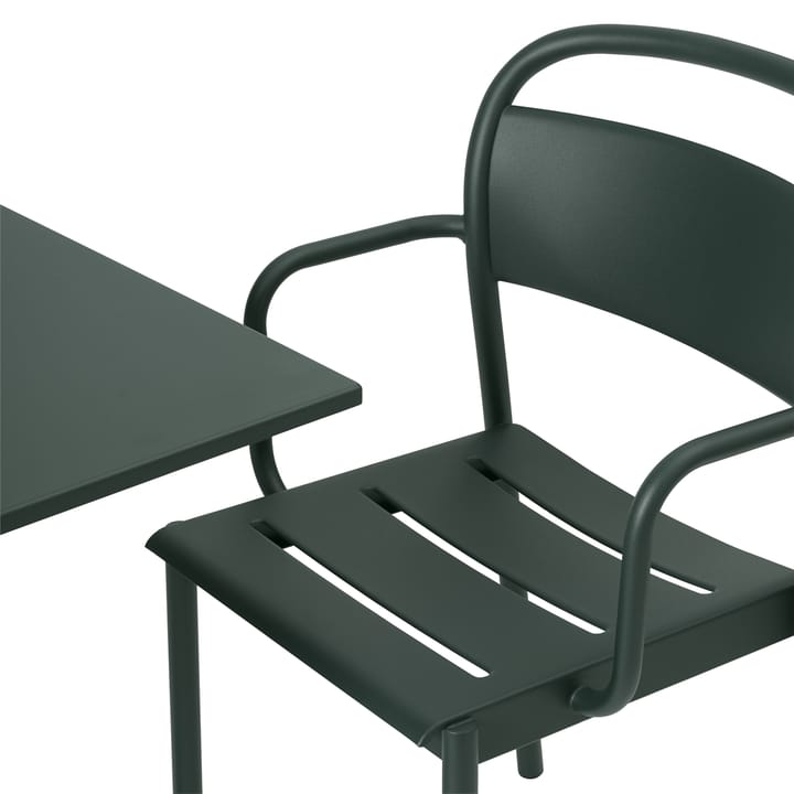 Silla Linear steel armchair, Dark green Muuto