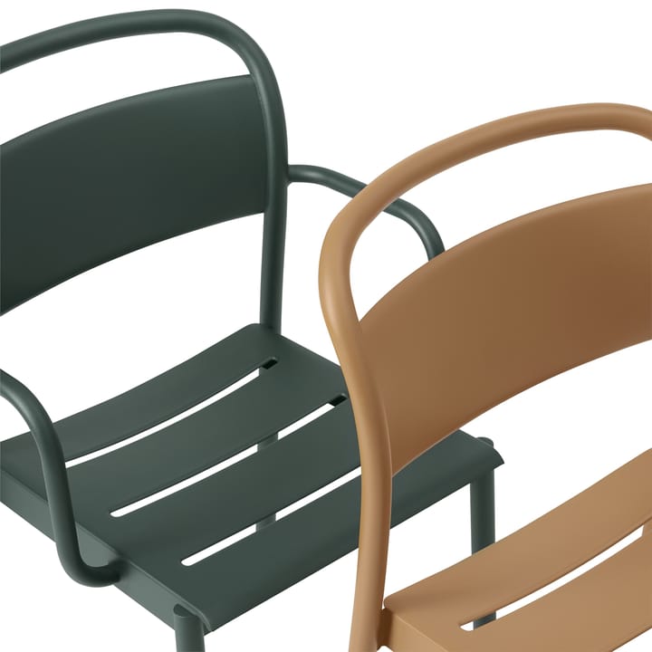 Silla Linear steel armchair, Dark green Muuto