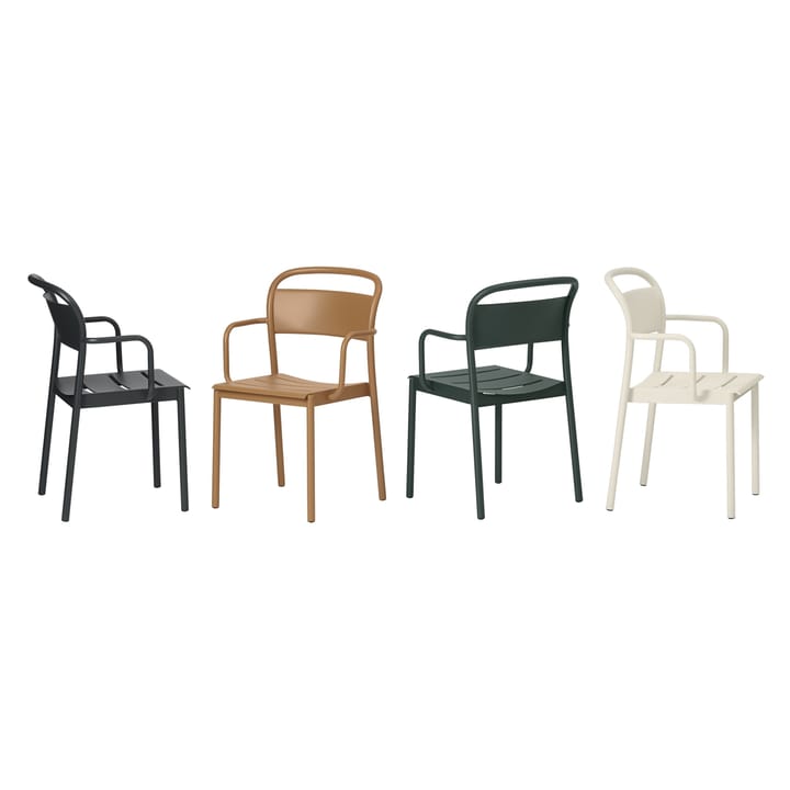 Silla Linear steel armchair, Dark green Muuto