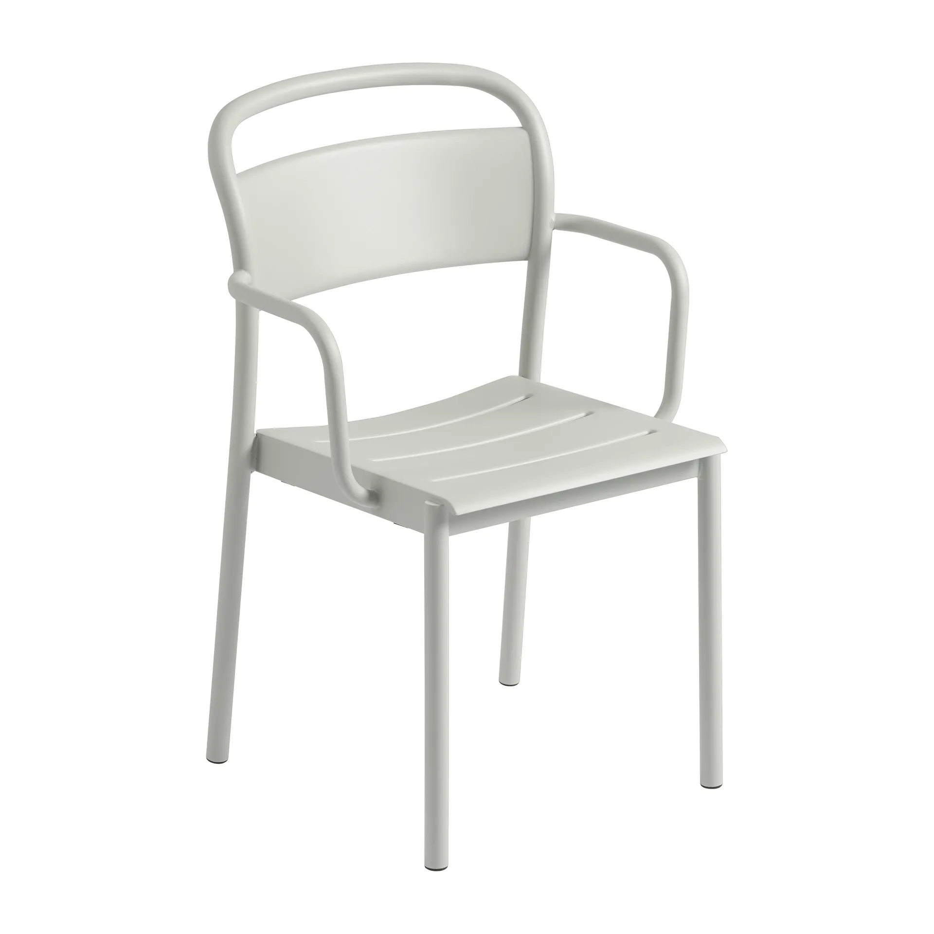 Silla Linear steel armchair, grey (RAL 7044) Muuto