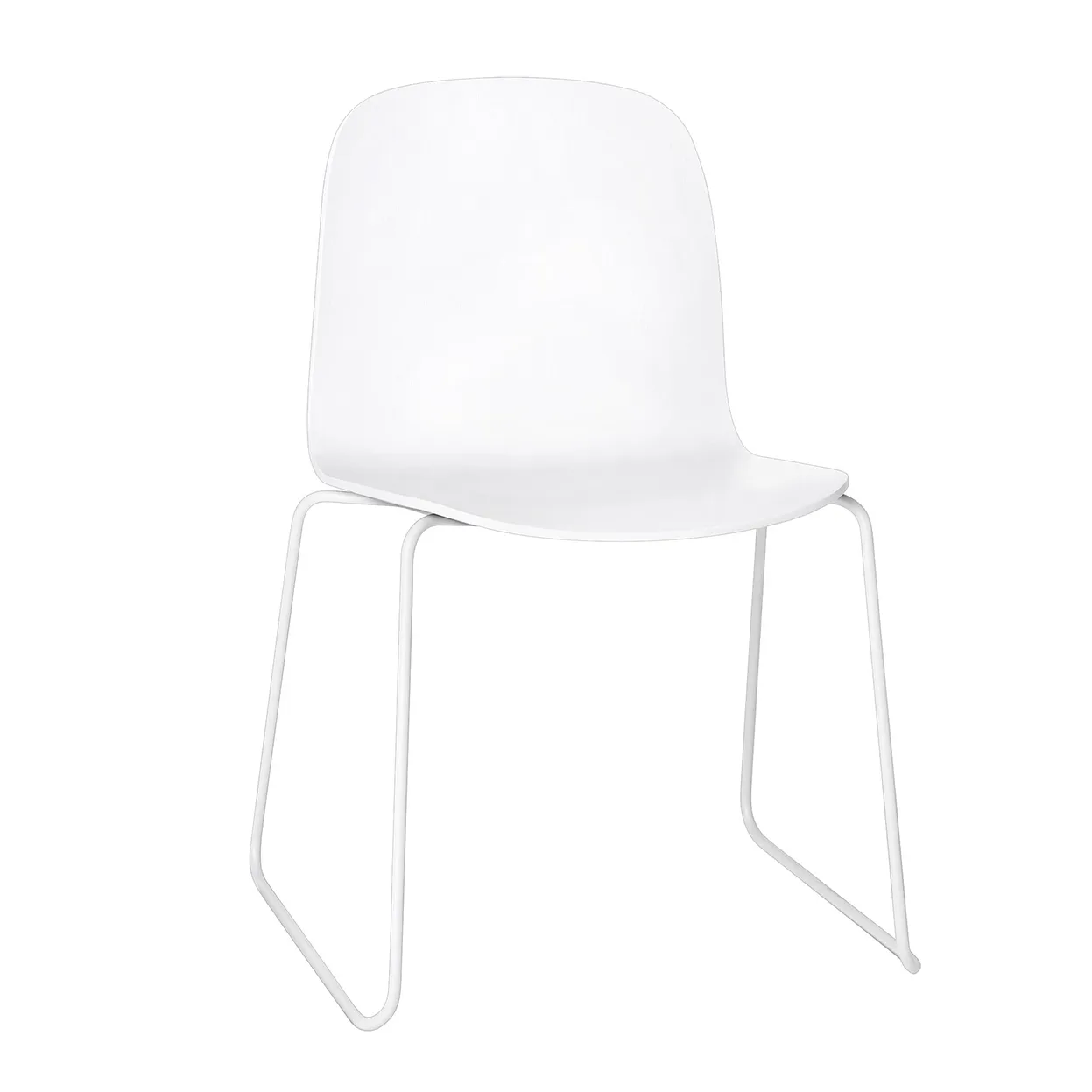 Silla Visu base patín, White-White Muuto