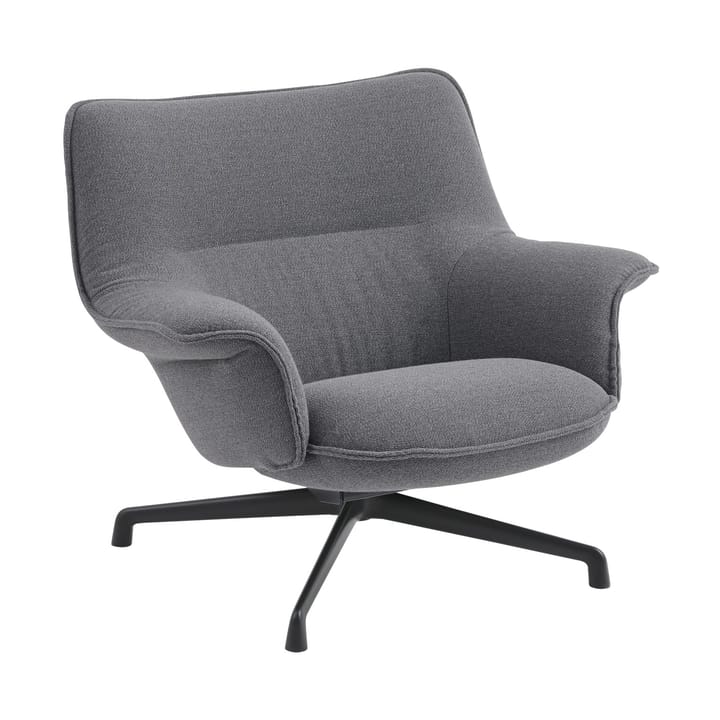 Sillón bajo Doze con base giratoria, Ocean 80-anthracite black Muuto