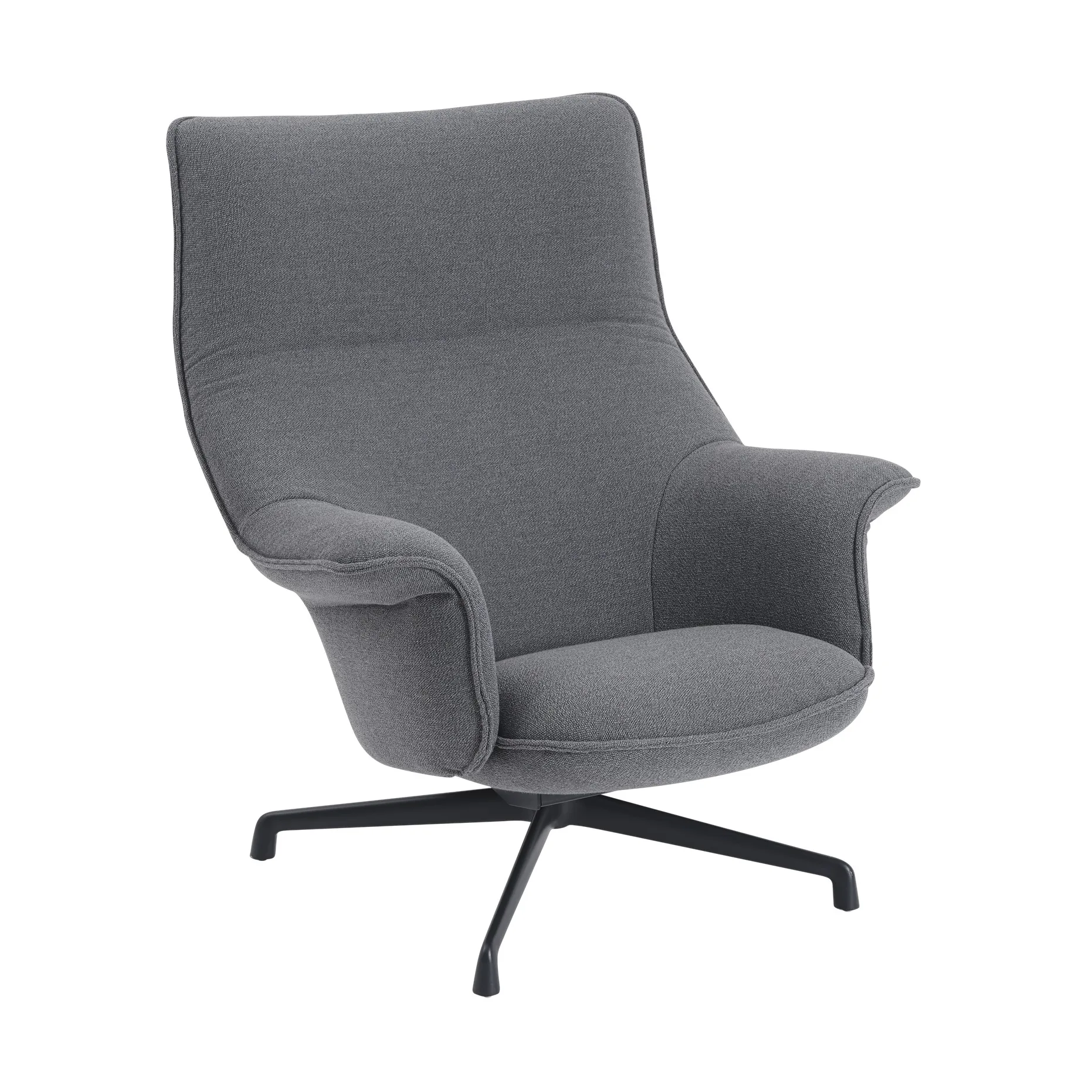 Sillón Doze swivel base, Ocean 80-anthracite black Muuto