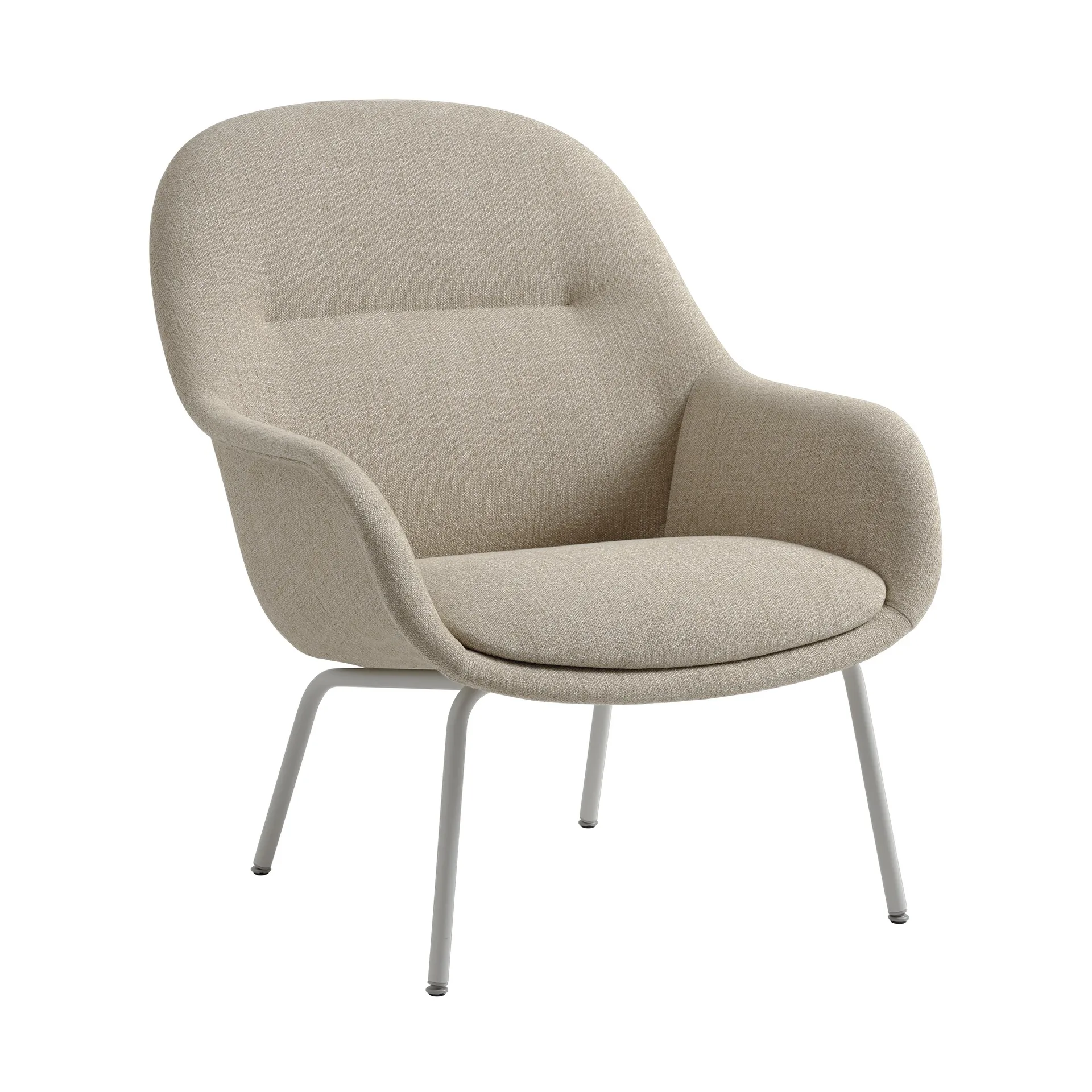 Sillón Fiber Lounge patas de acero, Ecriture 240-grey Muuto