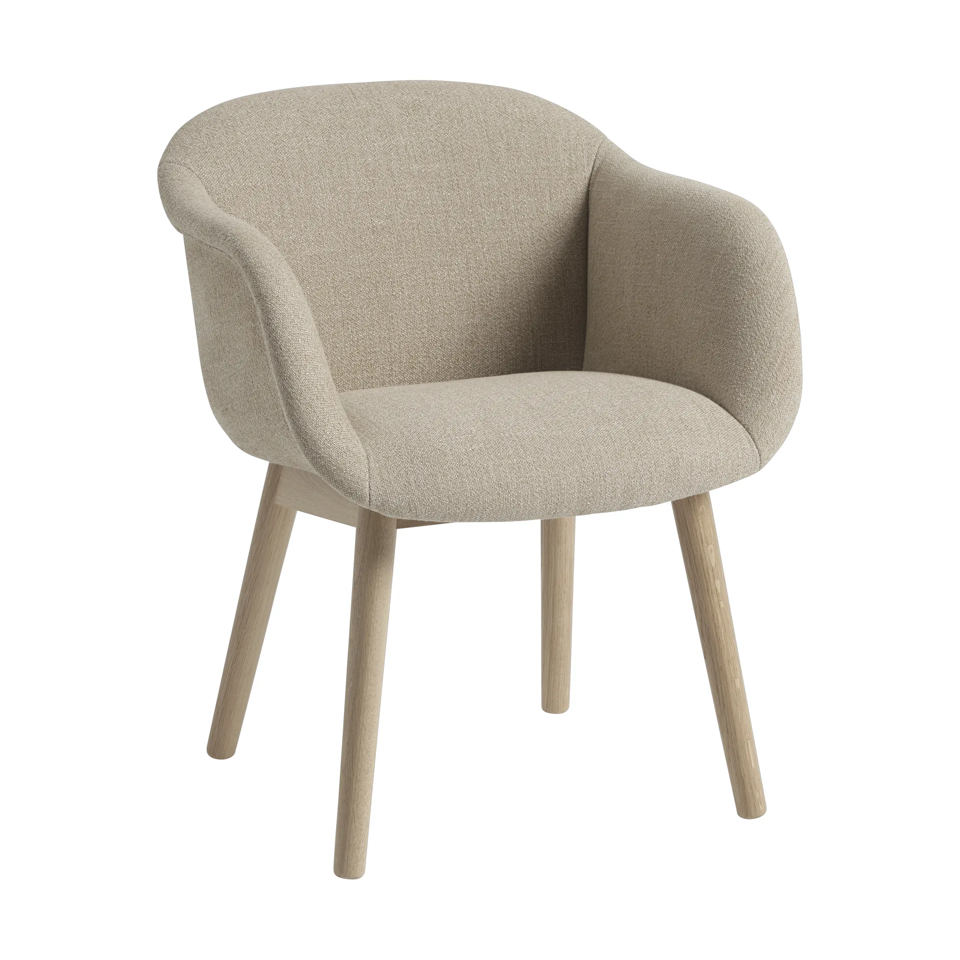 Sillón Fiber Soft Armchair patas de madera, Ecriture 240/Oak Muuto