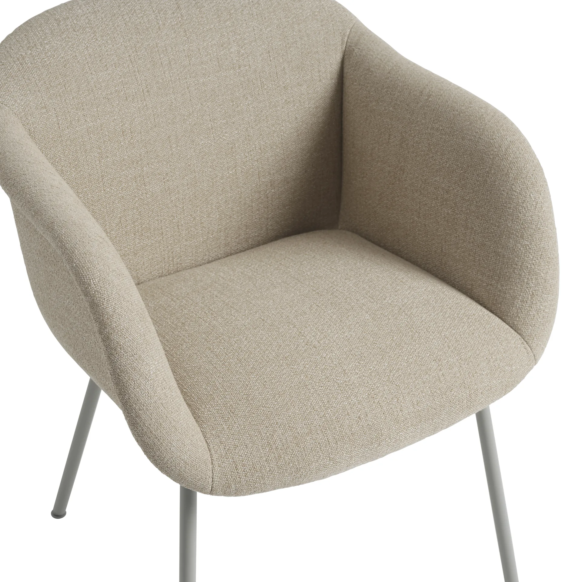 Sillón Fiber Soft Armchair tube bas, Ecriture 240/Grey Muuto
