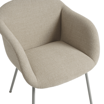 Sillón Fiber Soft Armchair tube bas - Ecriture 240/Grey - Muuto