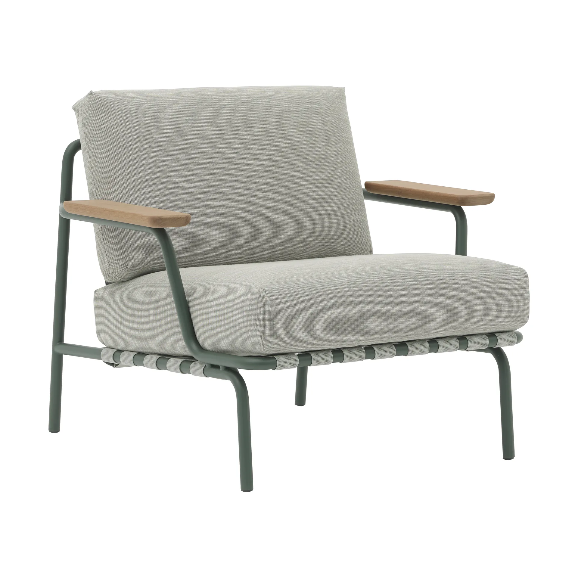 Sillón lounge Settle Lounge Chair, Ribbed Weave 2 Dark green Muuto