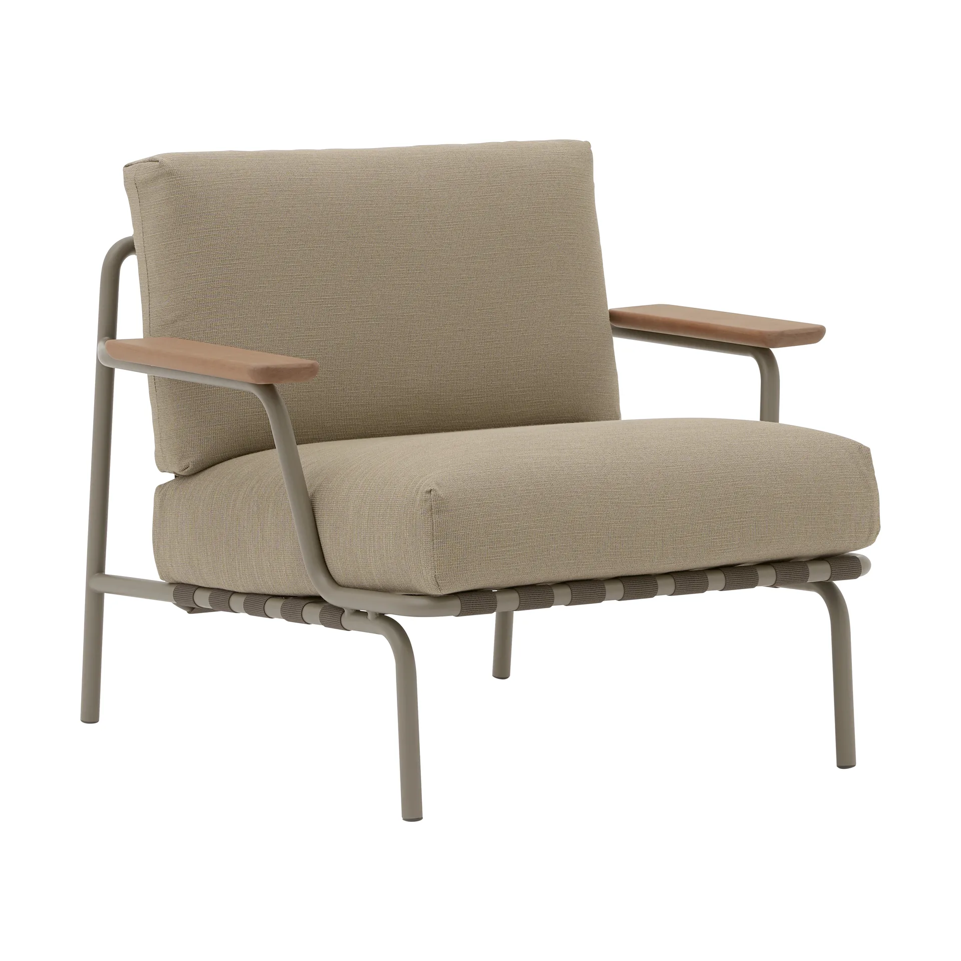 Sillón lounge Settle Lounge Chair, Ribbed Weave 5 Taupe Muuto